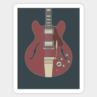 Vintage Hollow Body Guitar Sticker